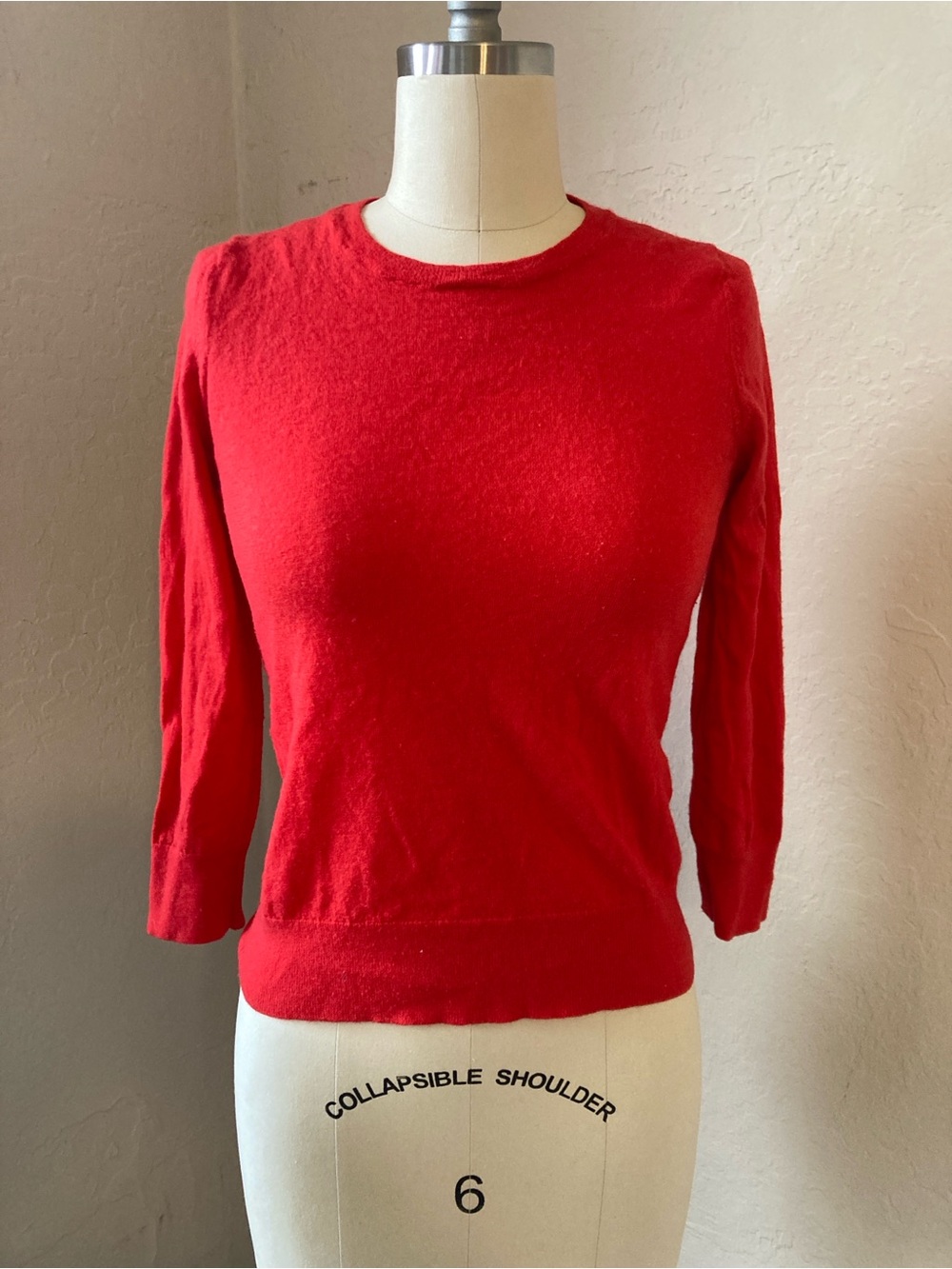 Ann Taylor 100% Merino Wool Orange Red Sweater